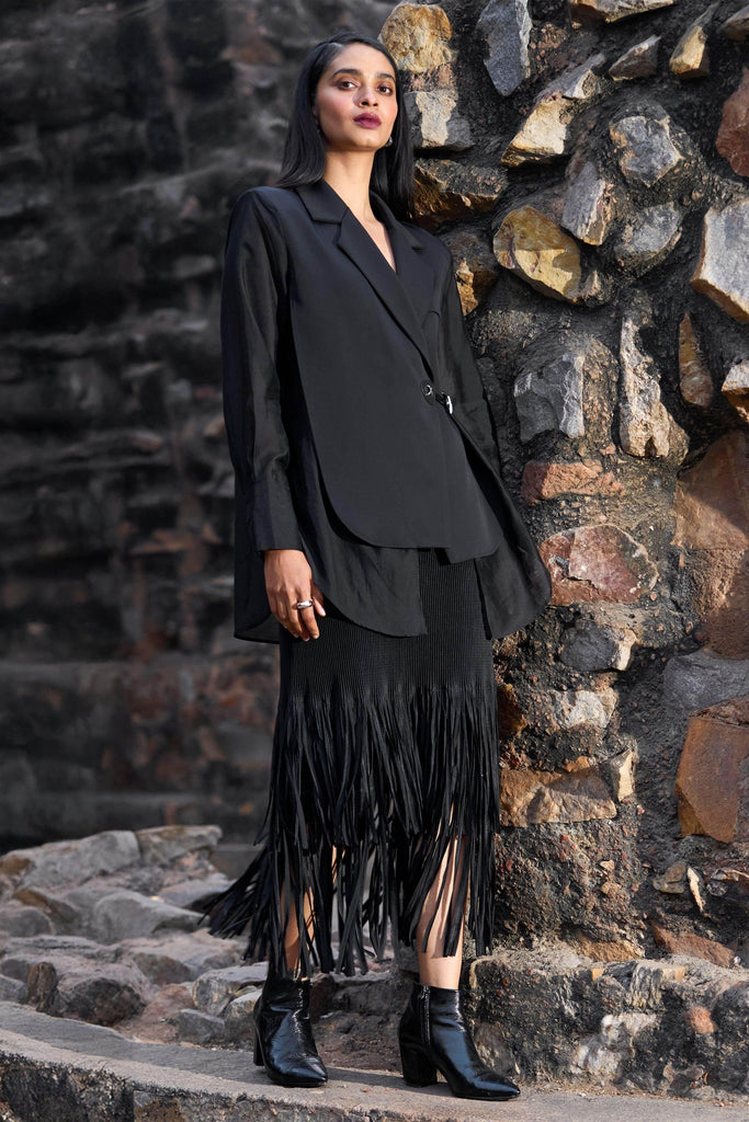 PLEATED AND FRINGED SKIRT - dash and dot dash and dot