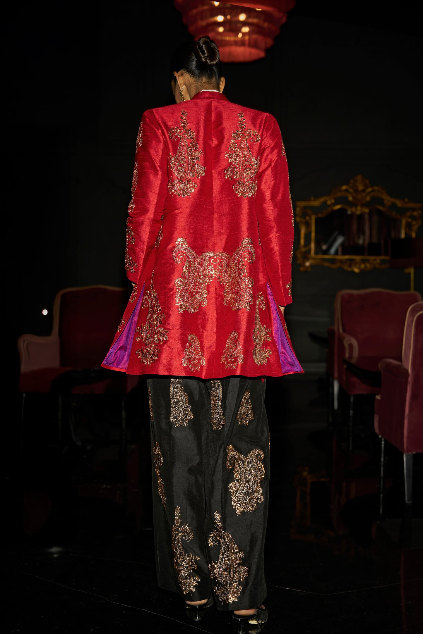 EMBROIDERED PAISLEY JACKET & PANT