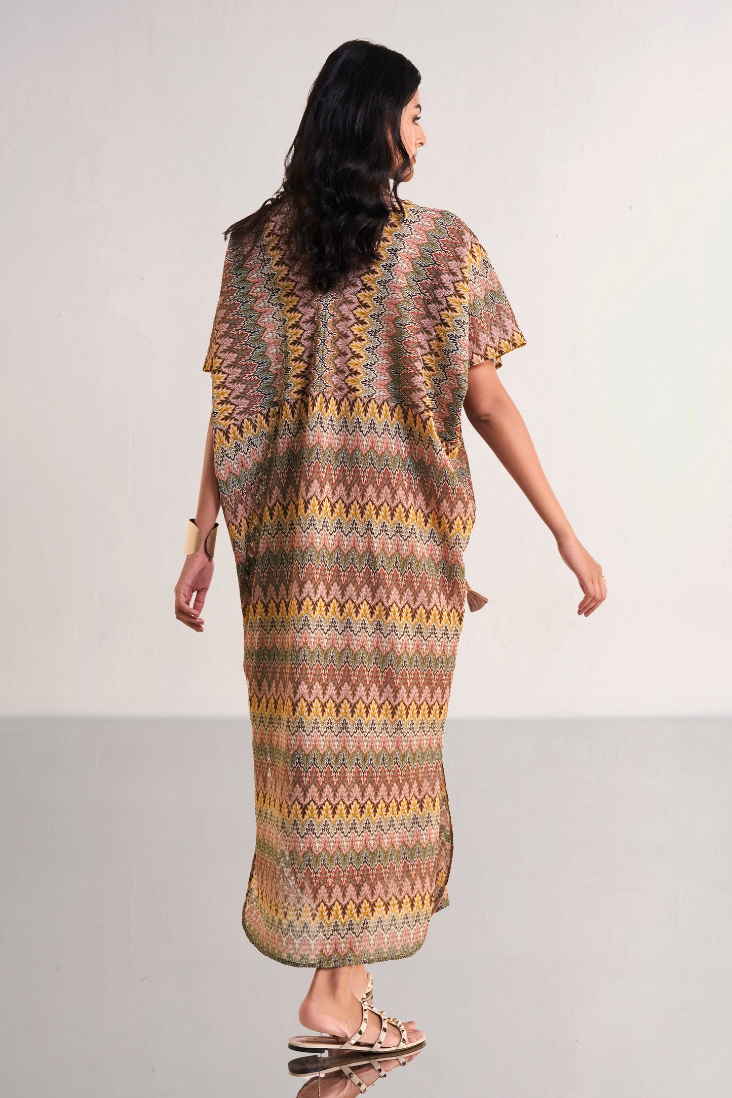 MULTICOLOUR CROCHET KNIT MAXI