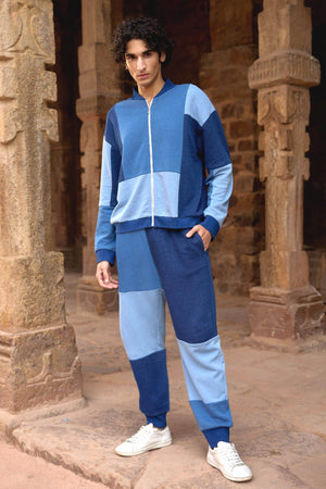 INDIGO BLOCKED TRACK SUIT - dash and dot