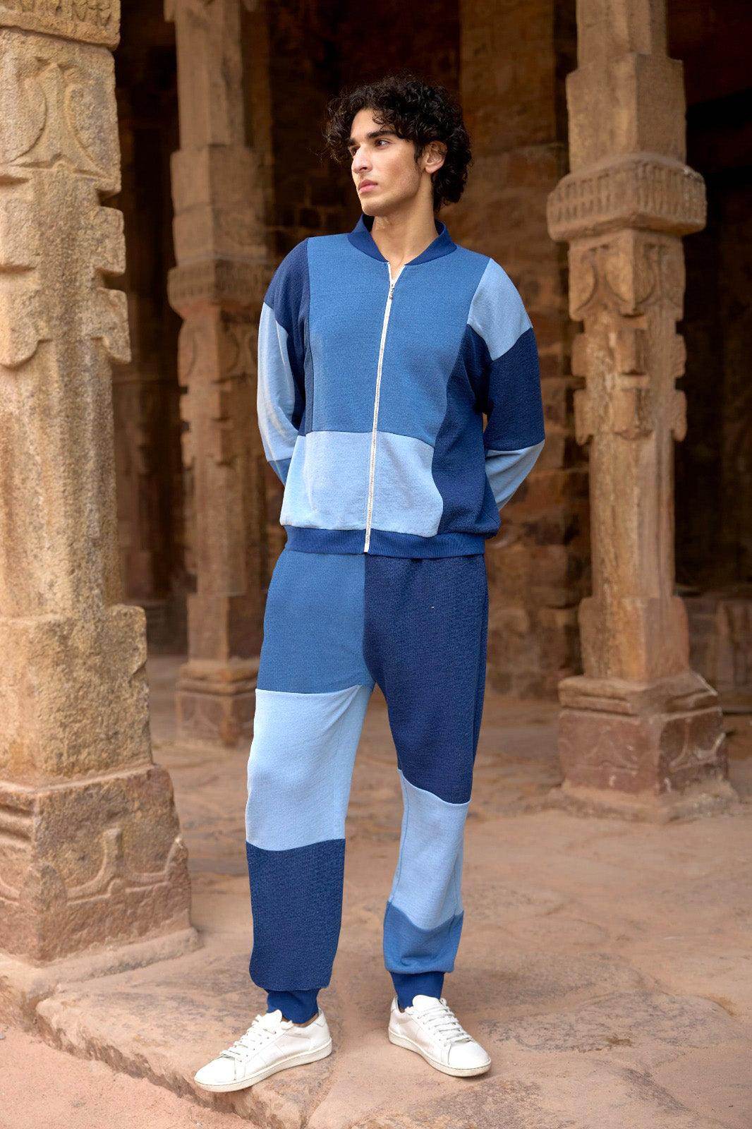 INDIGO BLOCKED TRACK SUIT - dash and dot
