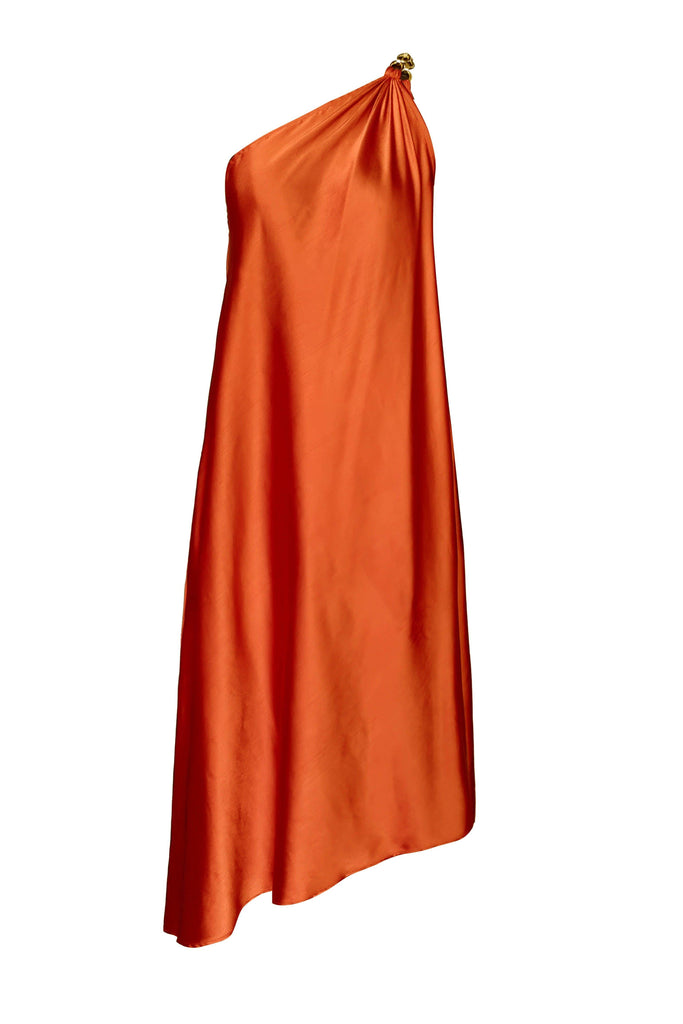 ONE SHOULDER CHAIN AND FLARE TOP - dash and dot dash and dot