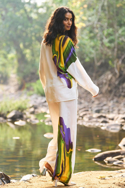 PRINTED LINEN PANT - dash and dot