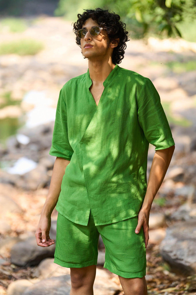 LINEN SHORTS SET - dash and dot dash and dot