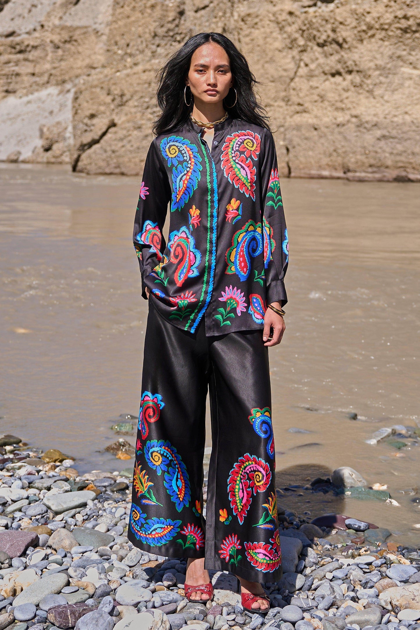 MULTICOLOUR PAISLEY PANT - dash and dot