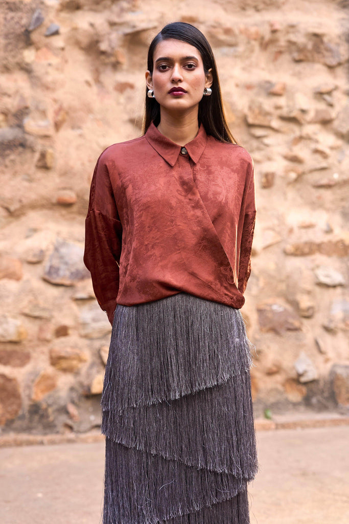 FRONT OVERLAP SHIRT - dash and dot dash and dot