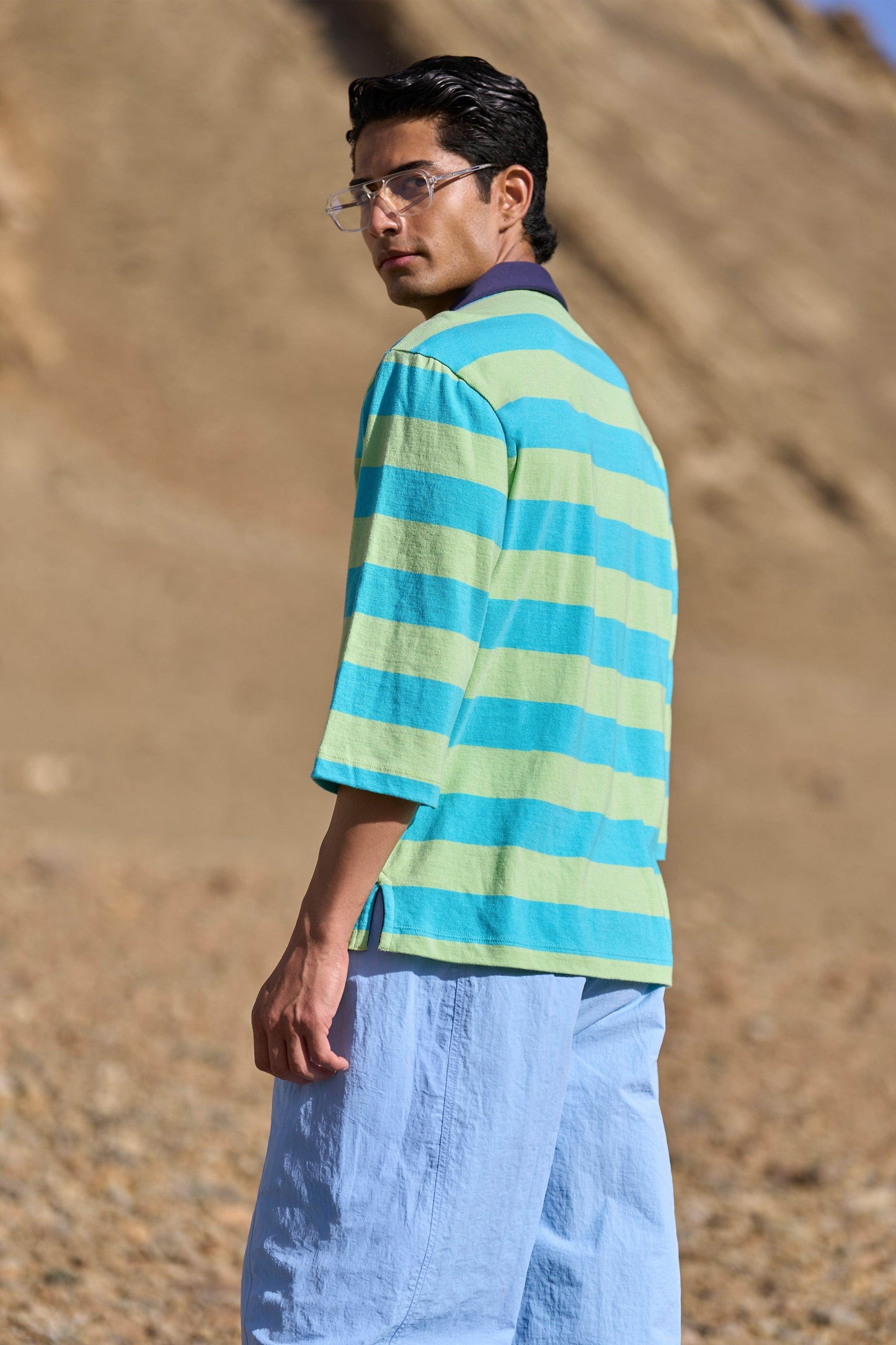 STRIPE RELAXED POLO - dash and dot