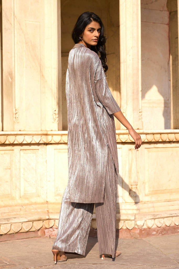 PLEATED LAMÉ SET - dash and dot dash and dot