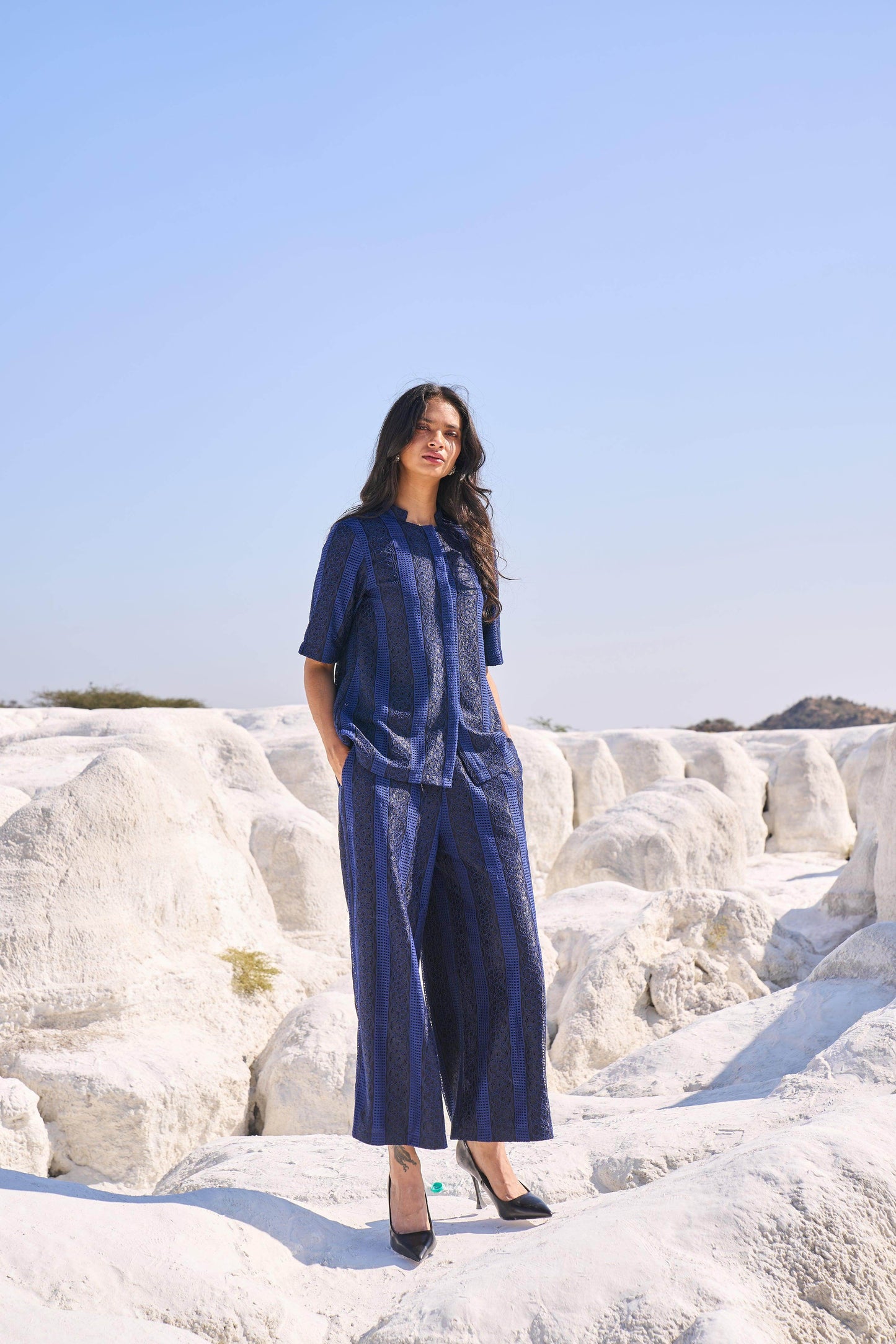 BLUE LACE SET - dash and dot