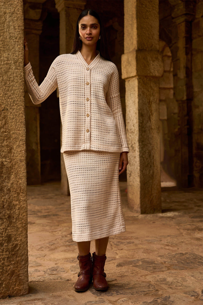 TEXTURED KNIT SKIRT - dash and dot dash and dot