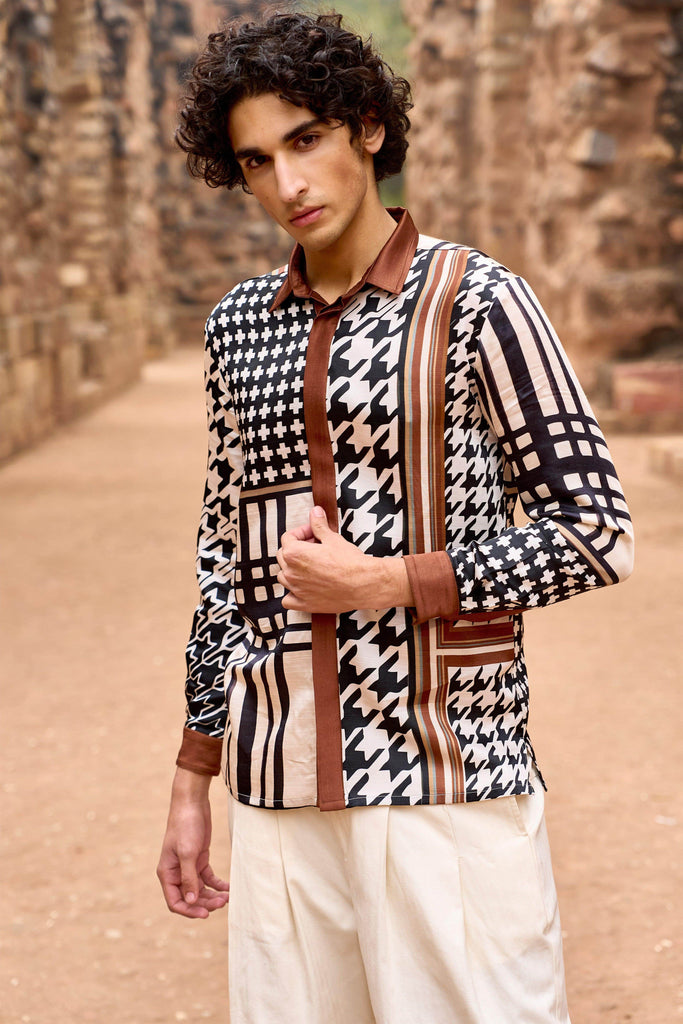 SIGNATURE PRINT SHIRT - dash and dot dash and dot