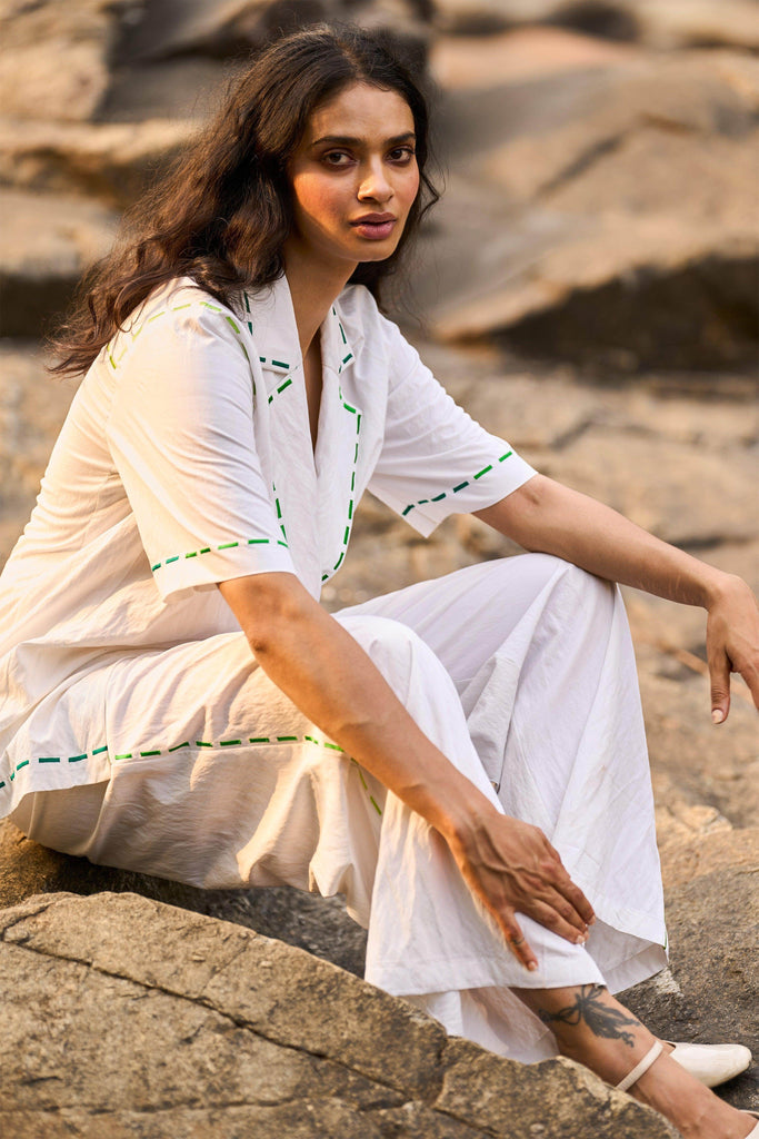 EMBROIDERED POPLIN TOP - dash and dot dash and dot