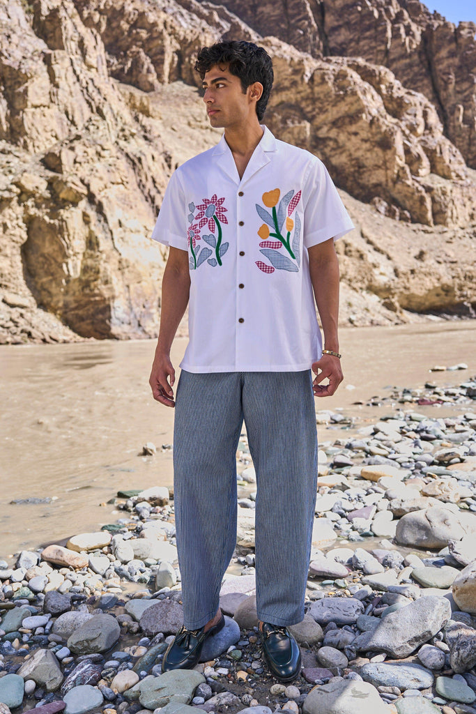 PINSTRIPE BARREL PANT - dash and dot dash and dot