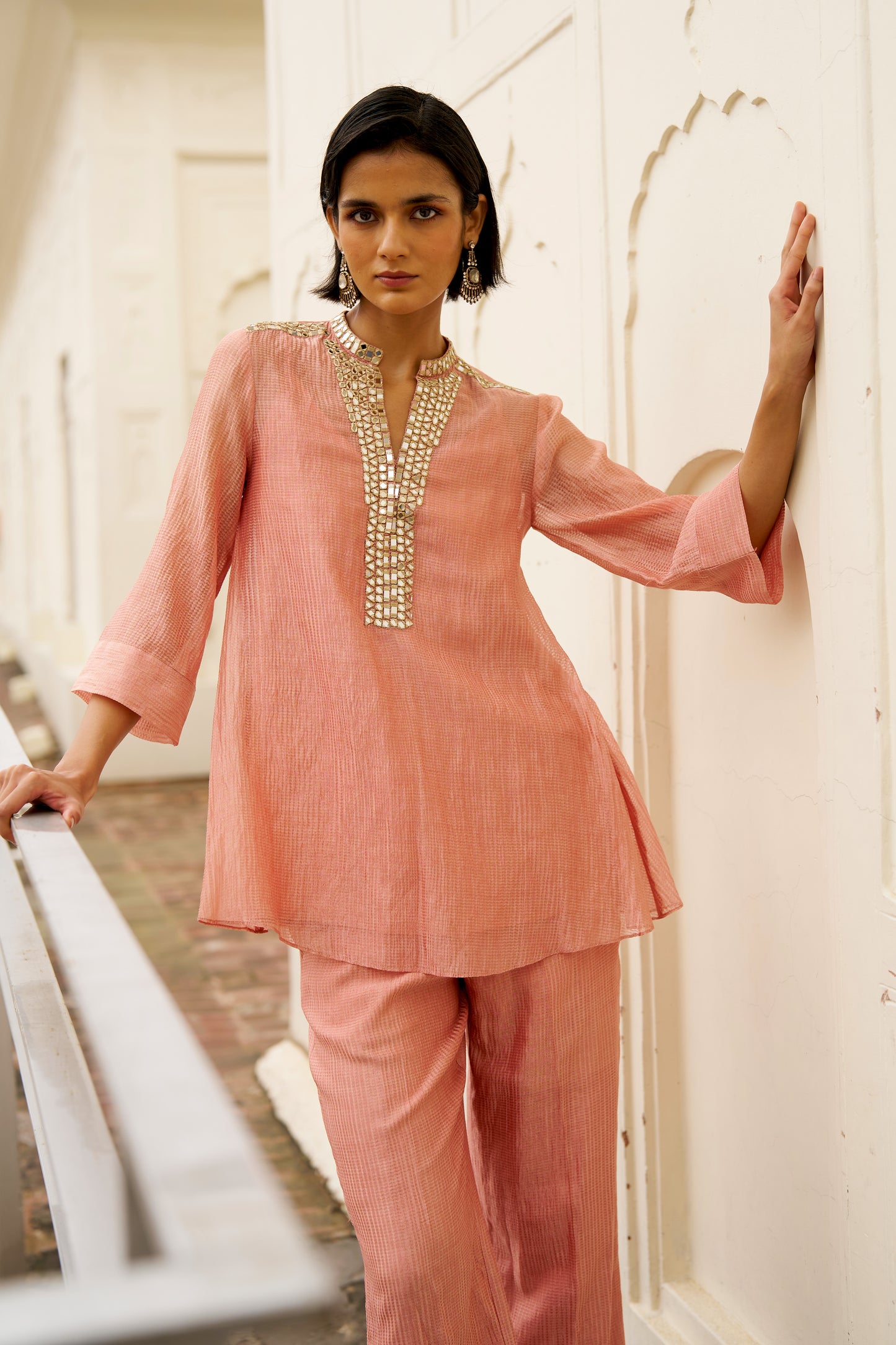 MIRROR TISSUE A-LINE TOP