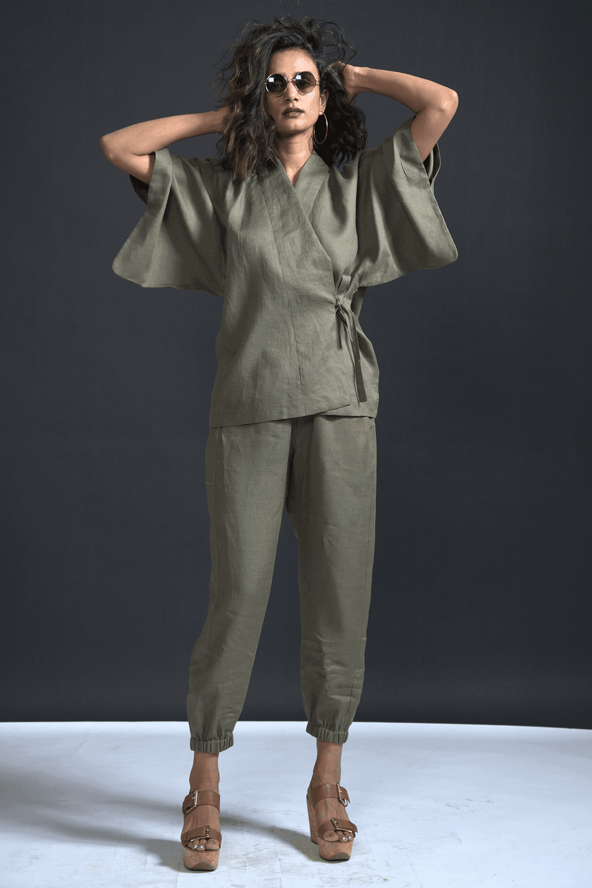 LINEN JOGGER PANT - dash and dot