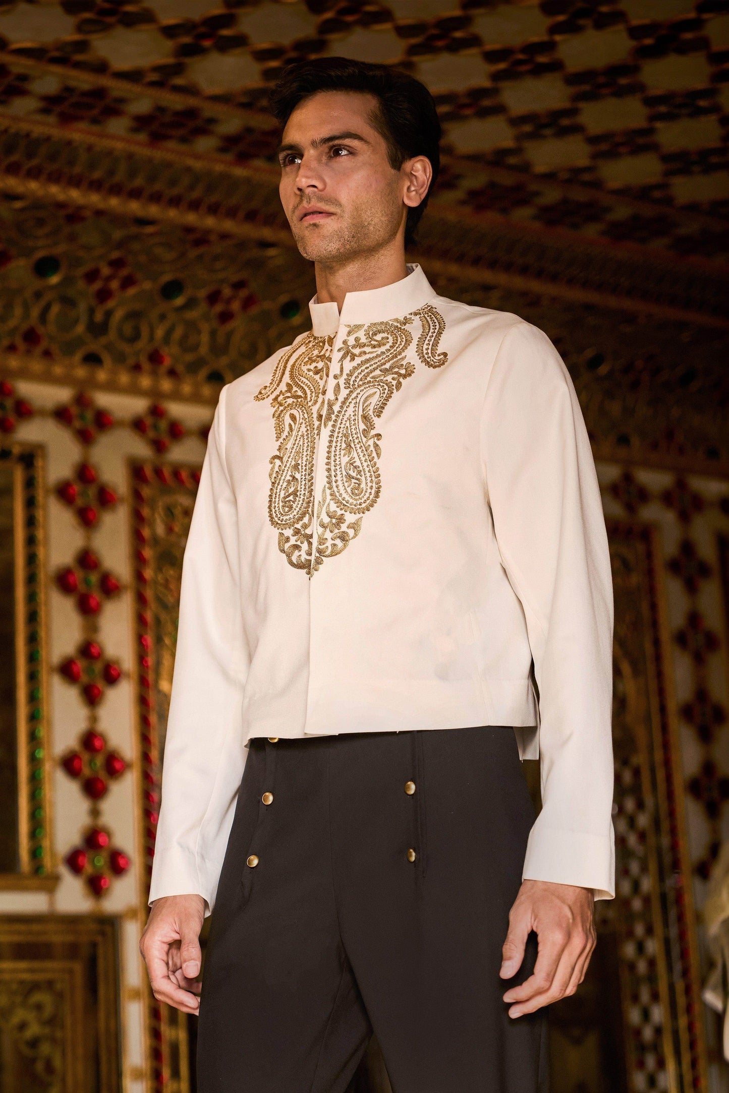 EMBROIDERED CROP SHIRT - dash and dot