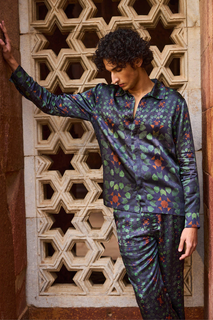 MOSAIC PRINT SHIRT - dash and dot dash and dot