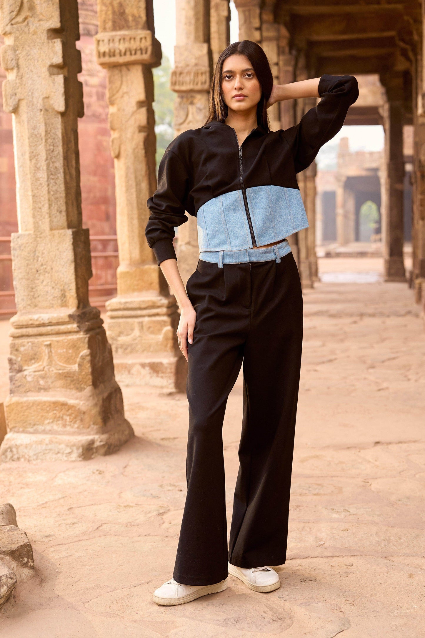 DENIM WAIST JOGGER - dash and dot