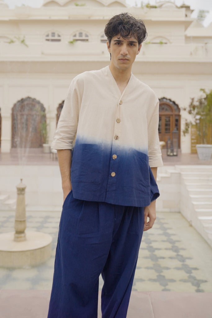 OMBRÉ LINEN SHIRT & WIDE LEG PANT dash and dot
