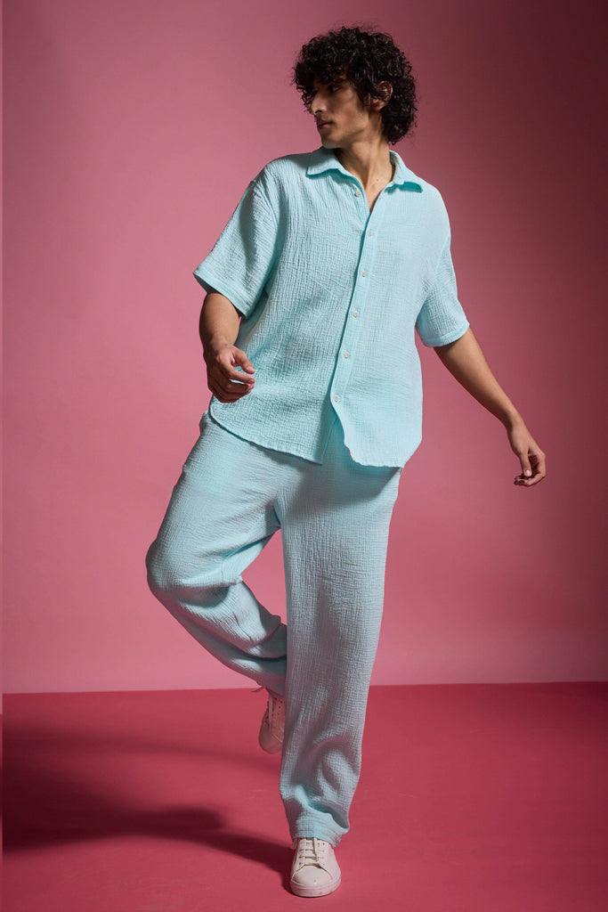 CRINKLE COTTON PANT SET - dash and dot dash and dot