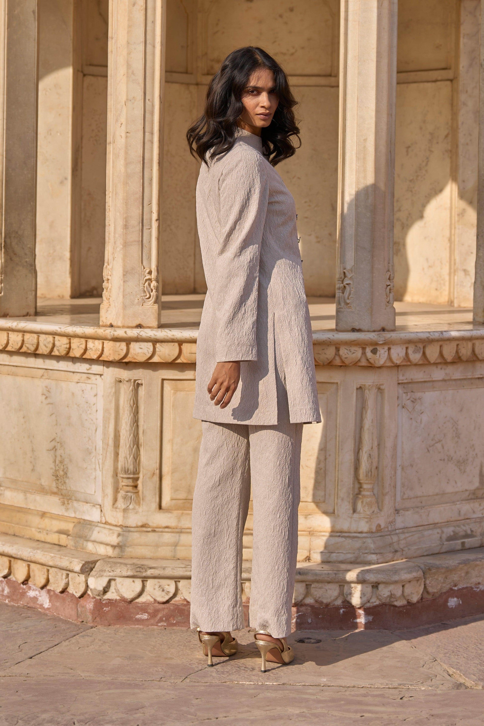 TEXTURED STRAIGHT PANT - dash and dot