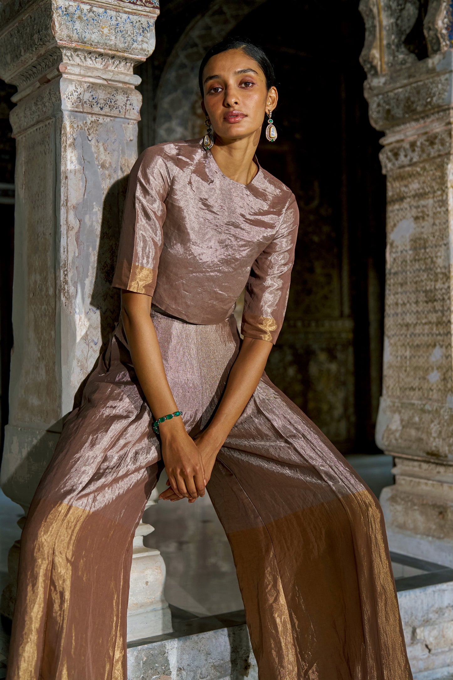 BENARES TISSUE PANT SET