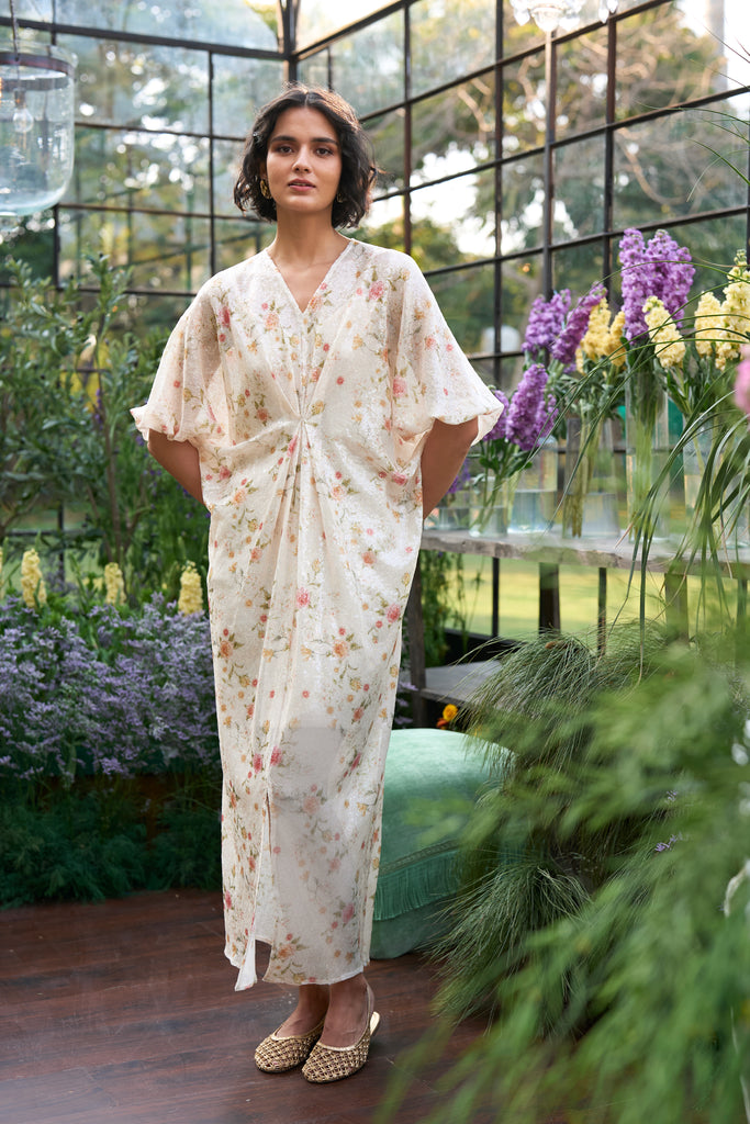 FLORAL SEQUIN KAFTAN DRESS dash and dot