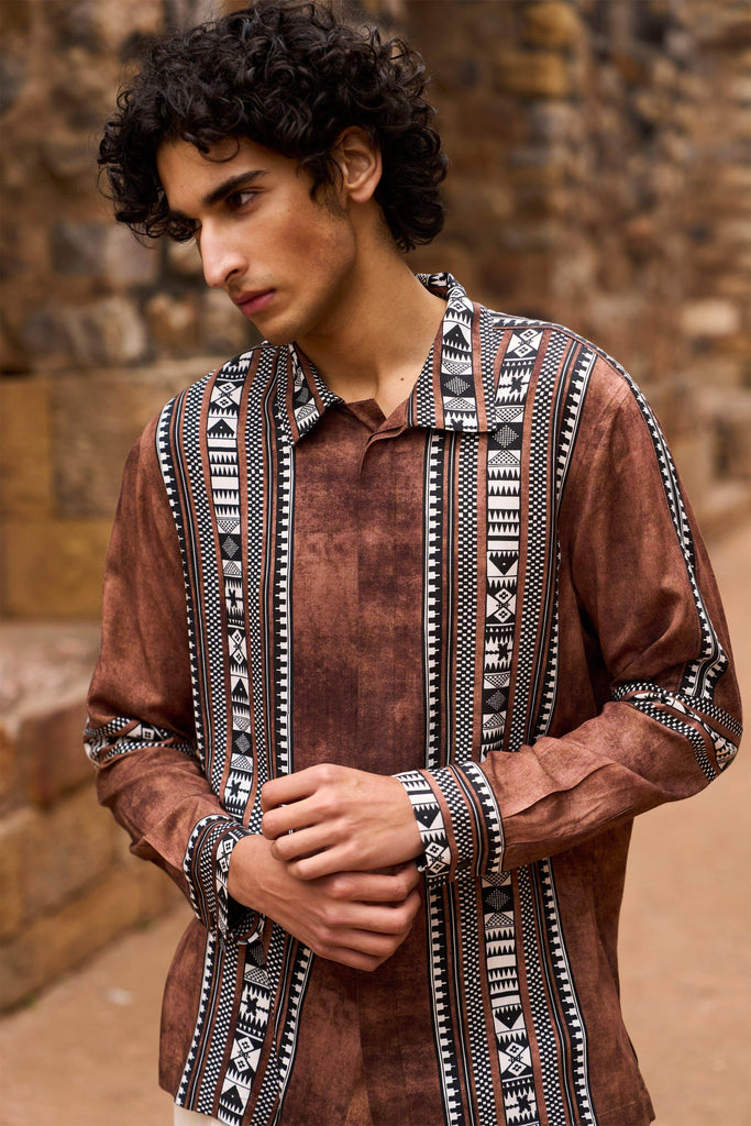 TRIBAL BORDER SHIRT - dash and dot dash and dot