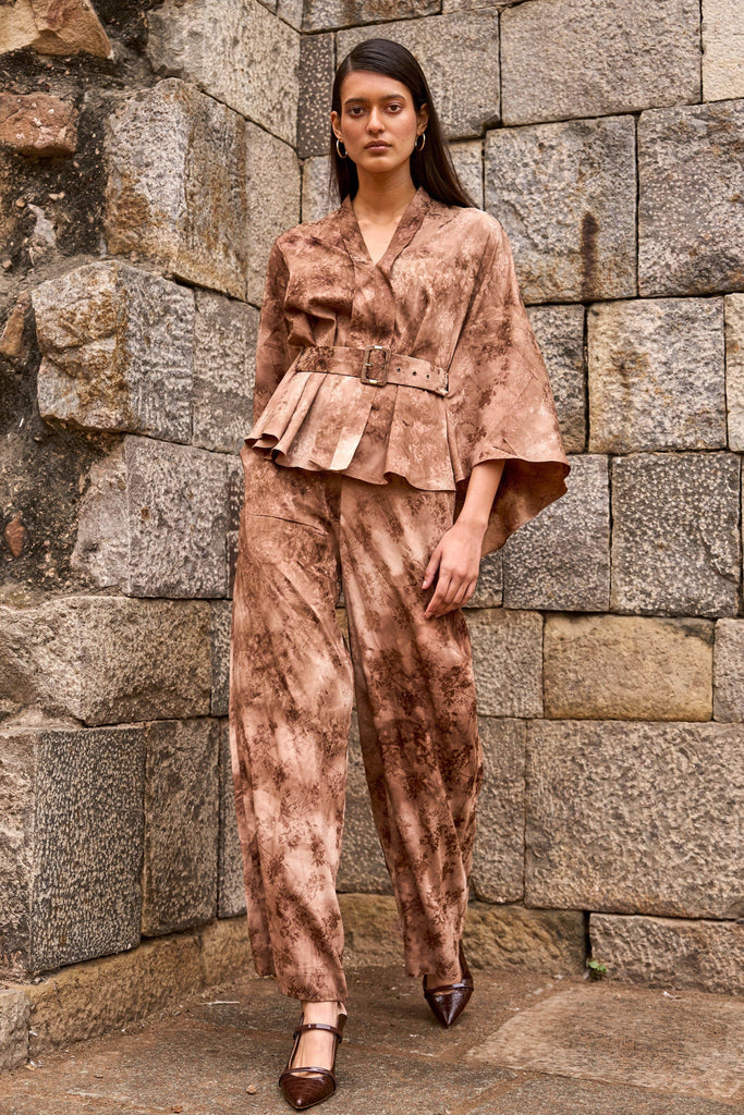 JACQUARD CAPE AND PANT SET - dash and dot dash and dot