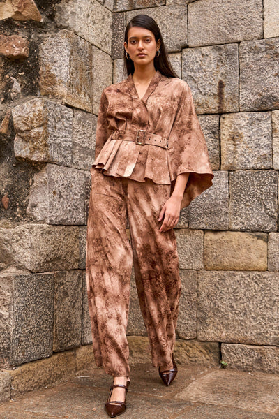 JACQUARD CAPE AND PANT SET - dash and dot