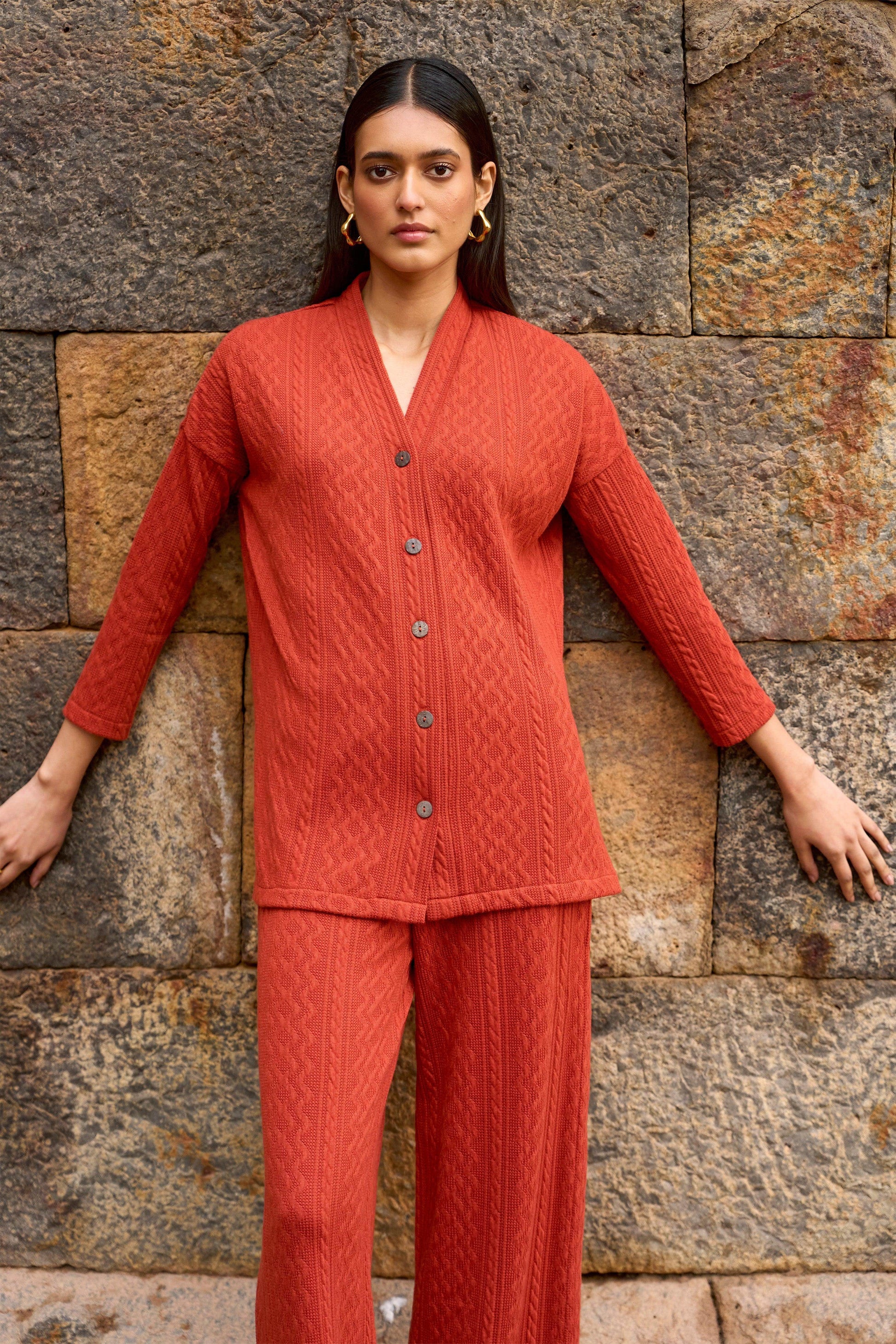 RUST KNIT SET - dash and dot