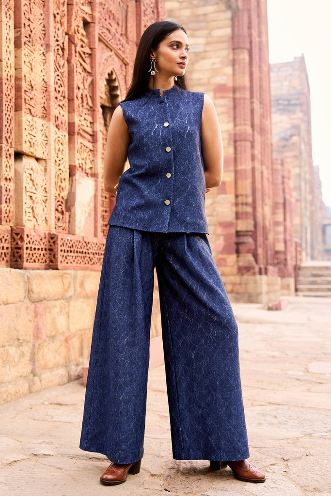 DENIM LACE WAISTCOAT AND PANT SET - dash and dot dash and dot