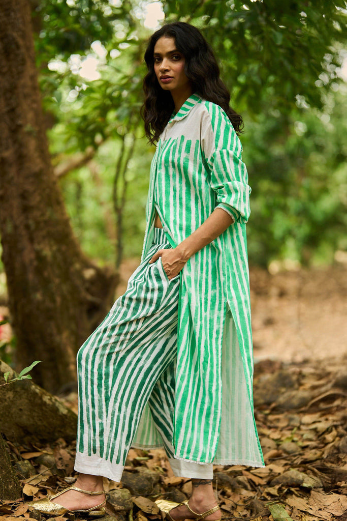 BRUSHTSTROKE DRAPED & PLEATED PANT - dash and dot dash and dot