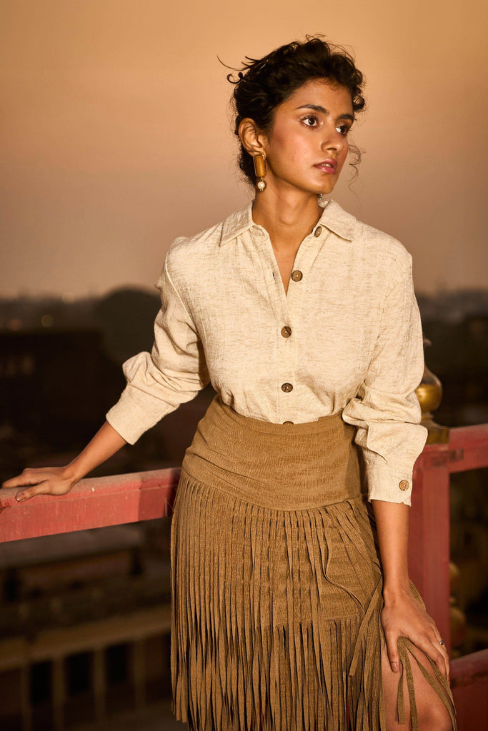 LINEN TEXTURED SHIRT - dash and dot dash and dot