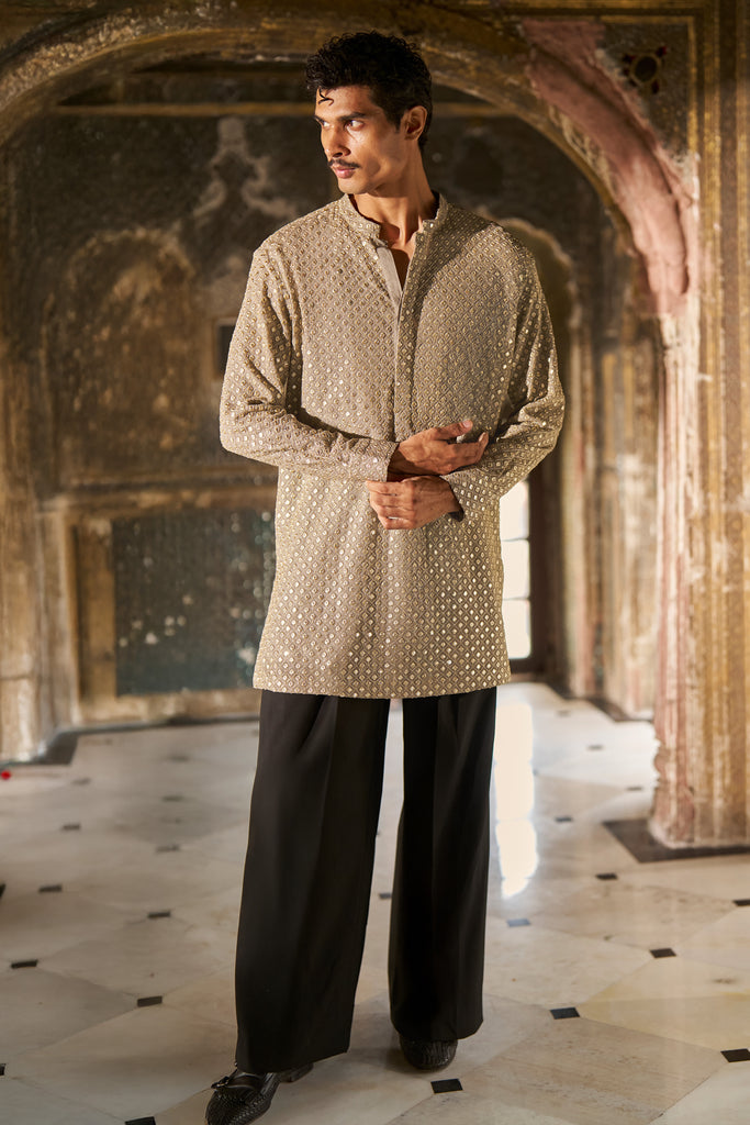 MIRRORWORK KURTA SHIRT dash and dot