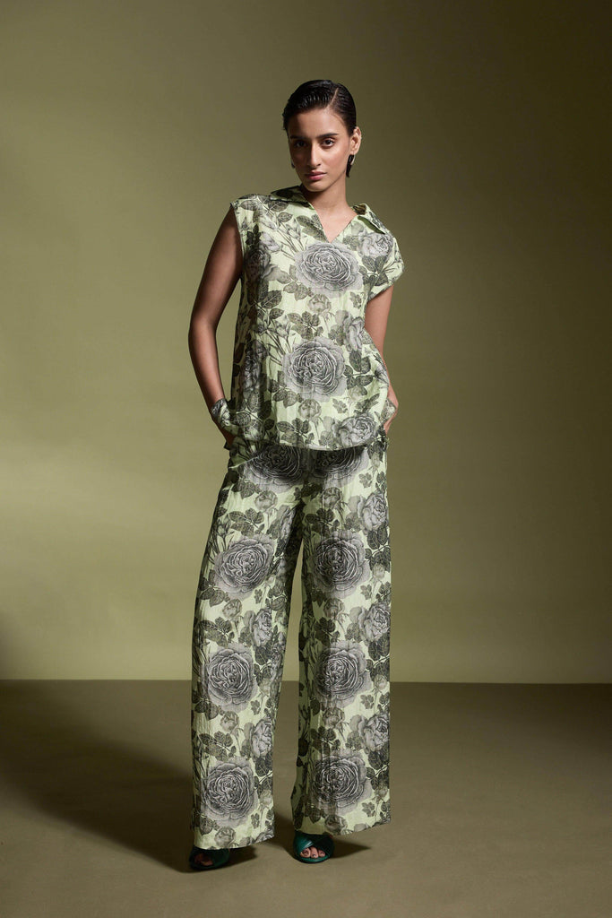 FLORAL LINEN SLEEVELESS SET - dash and dot dash and dot