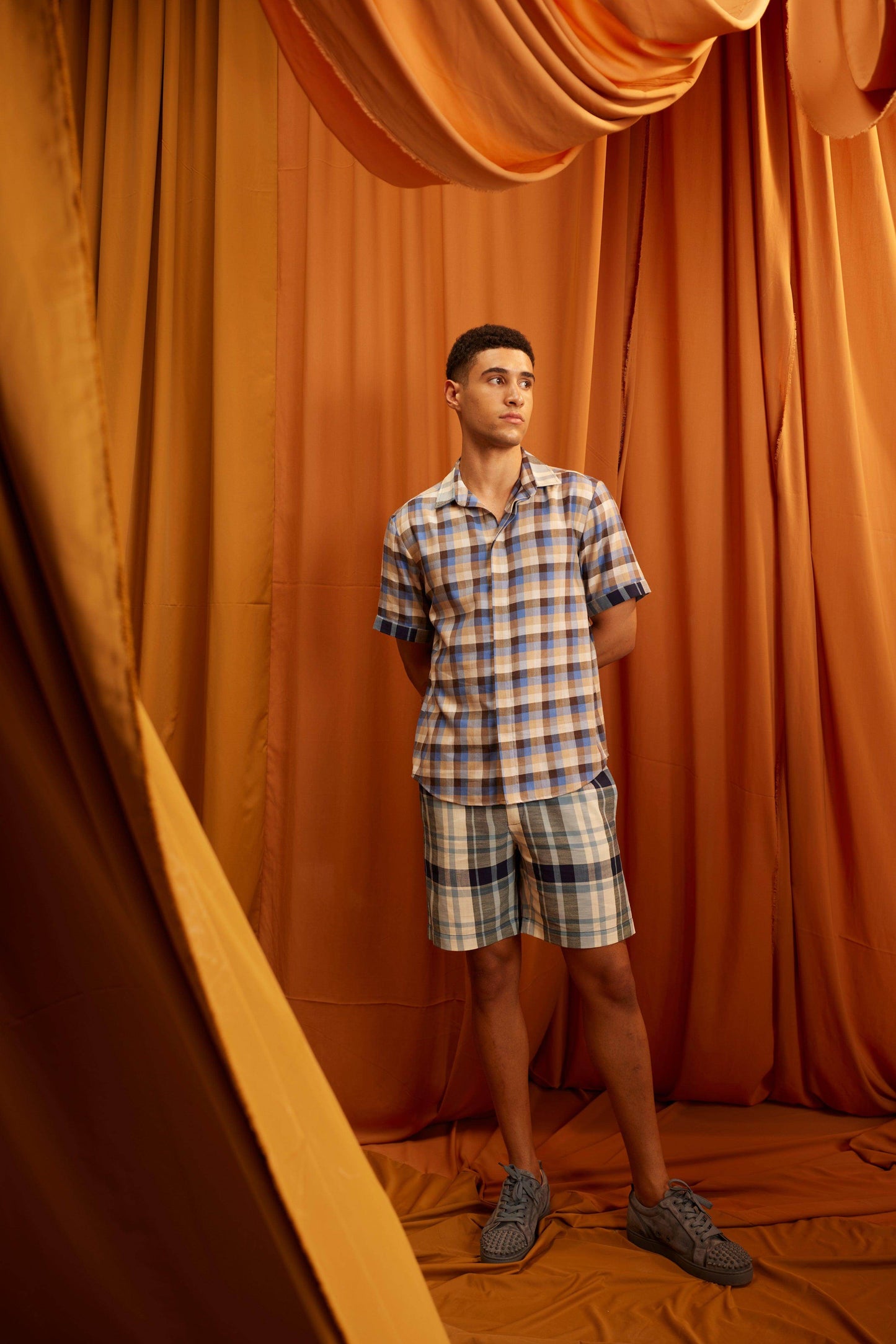 TWO CHECKS SHORTS SET - dash and dot