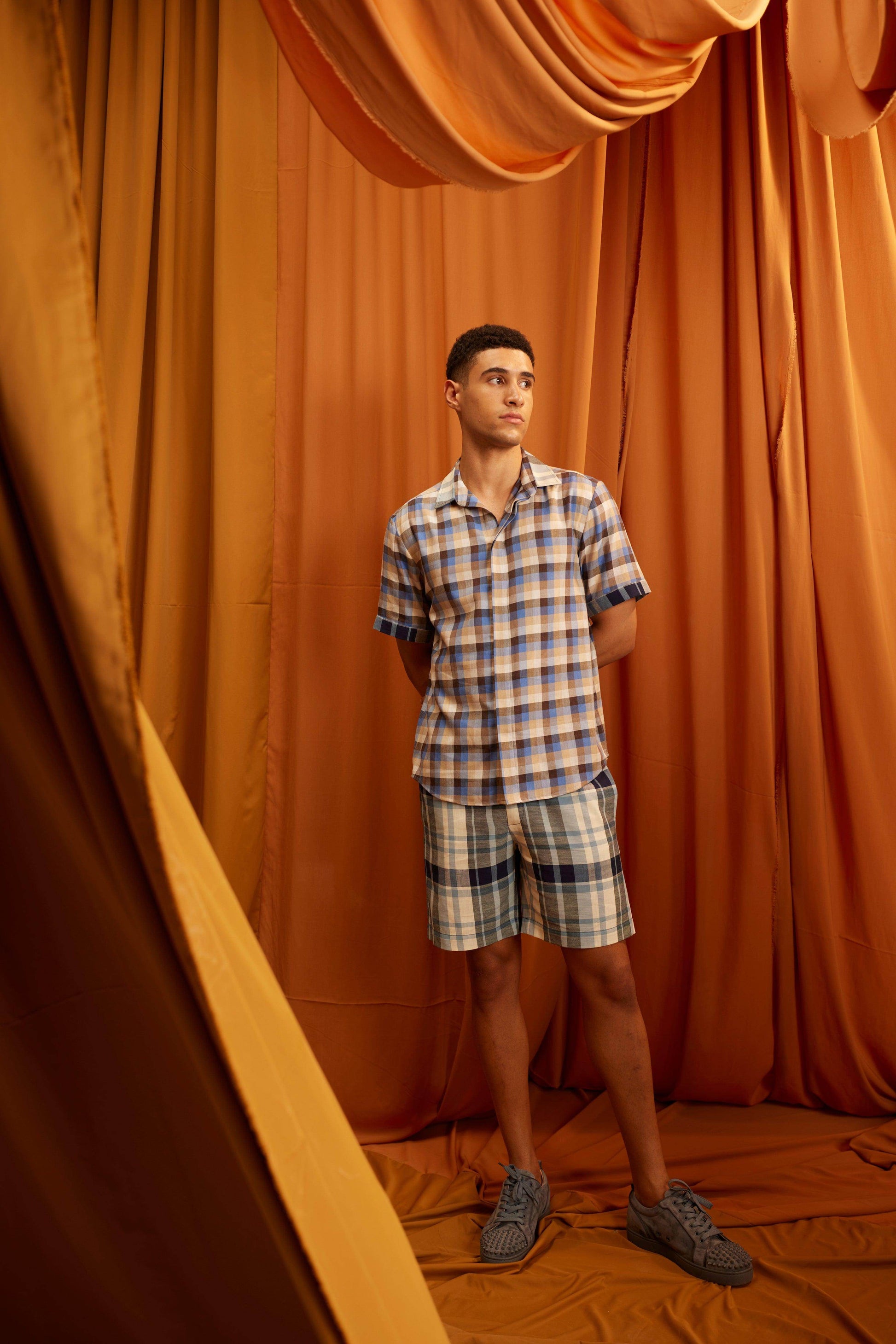 TWO CHECKS SHORTS SET - dash and dot