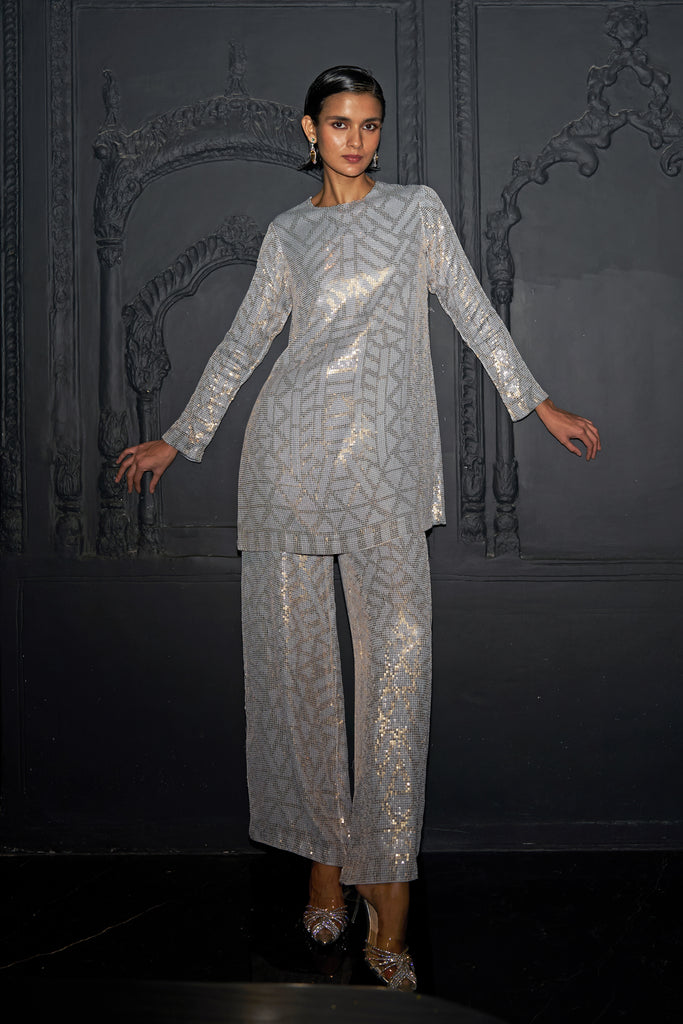 PASTEL SEQUIN EMBROIDERED PANT dash and dot