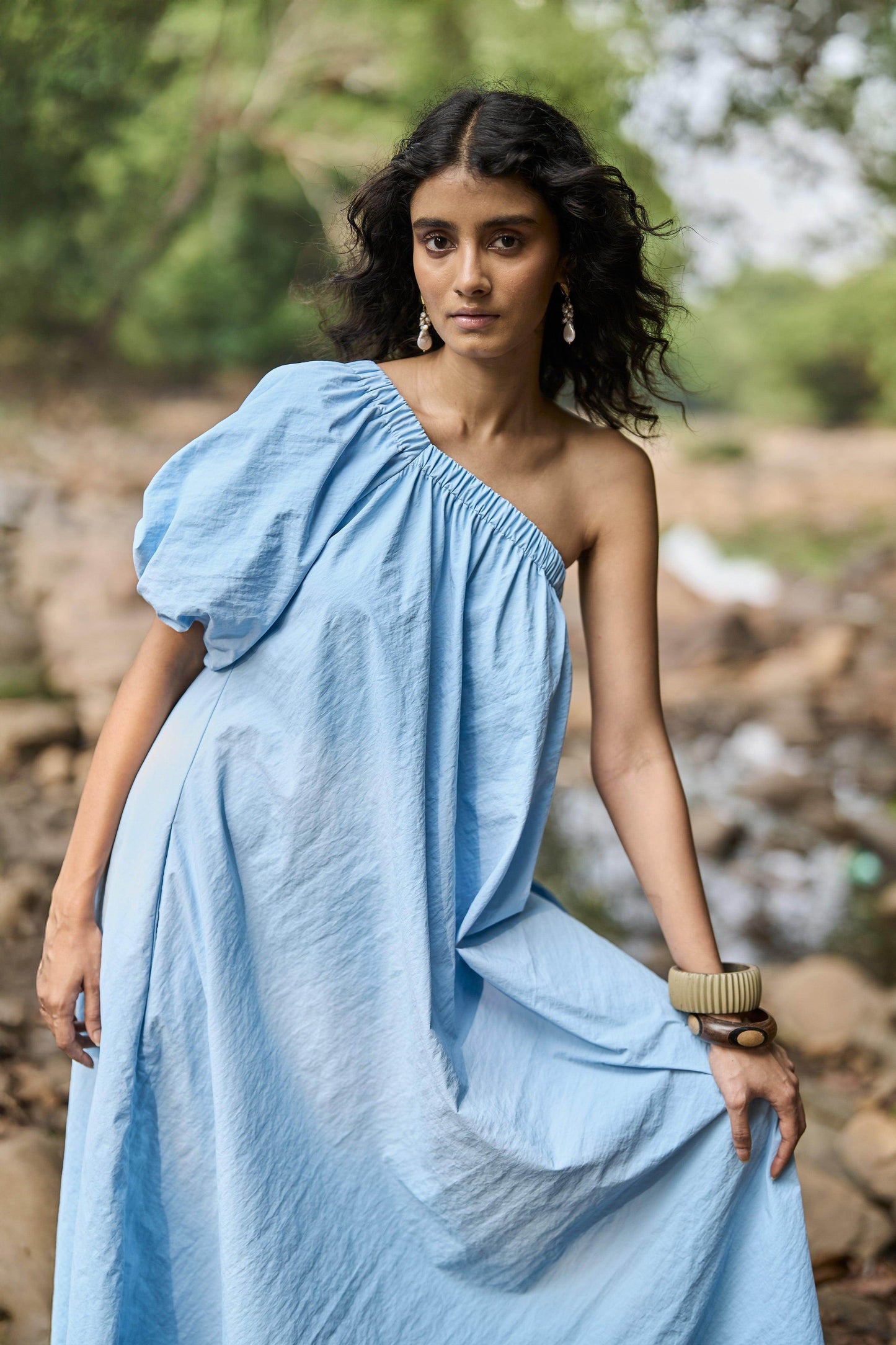 ONE-SHOULDER MIDI - dash and dot