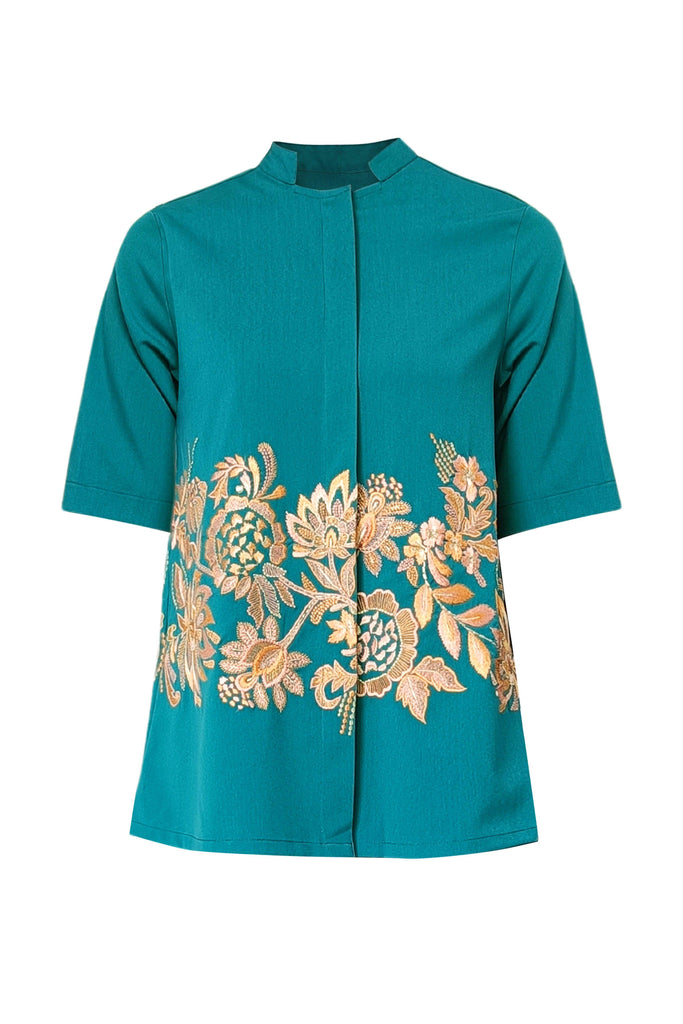 PLACEMENT EMBROIDERED SHIRT - dash and dot dash and dot