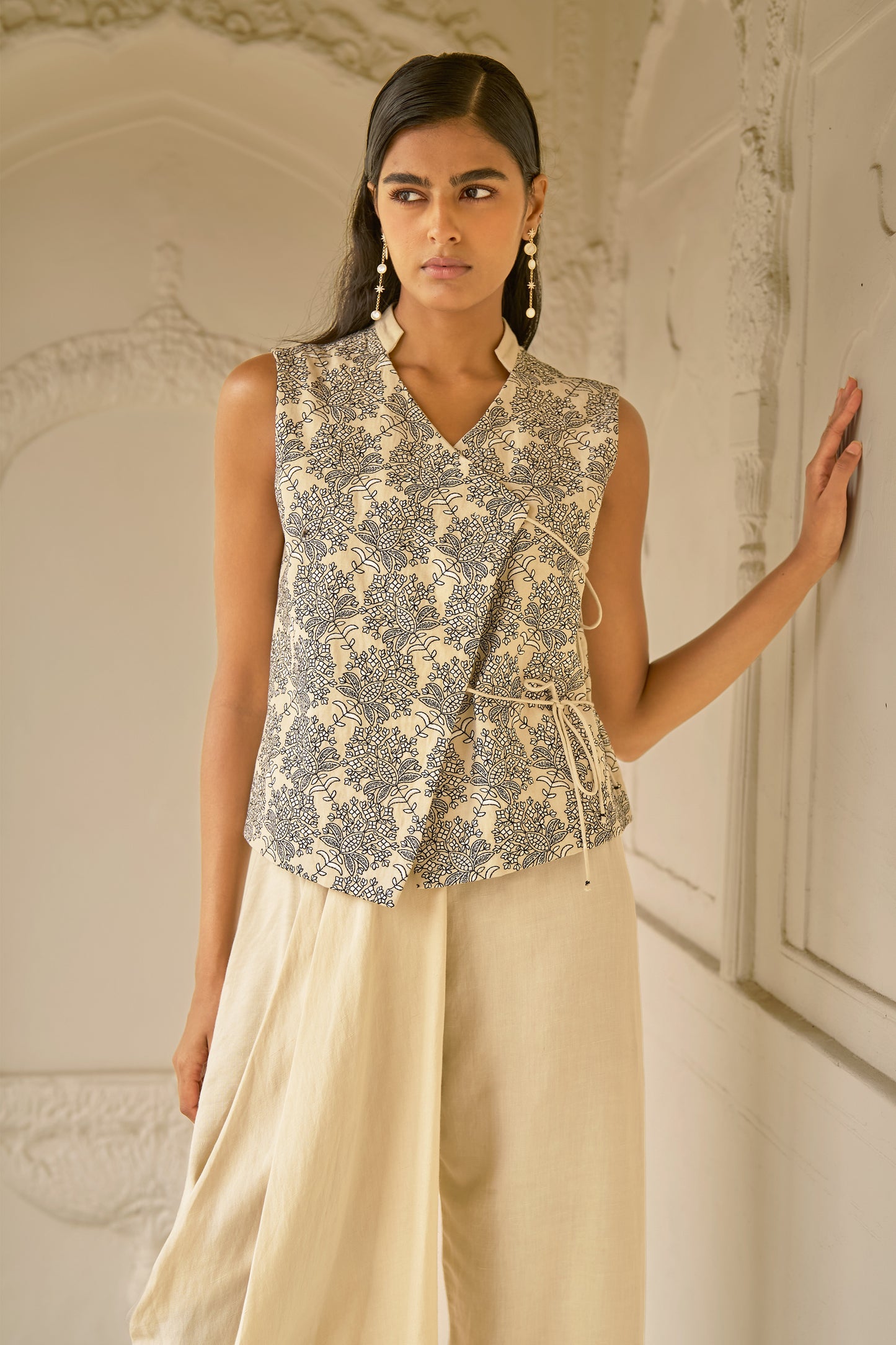 ASYMMETRICAL LINEN PANT