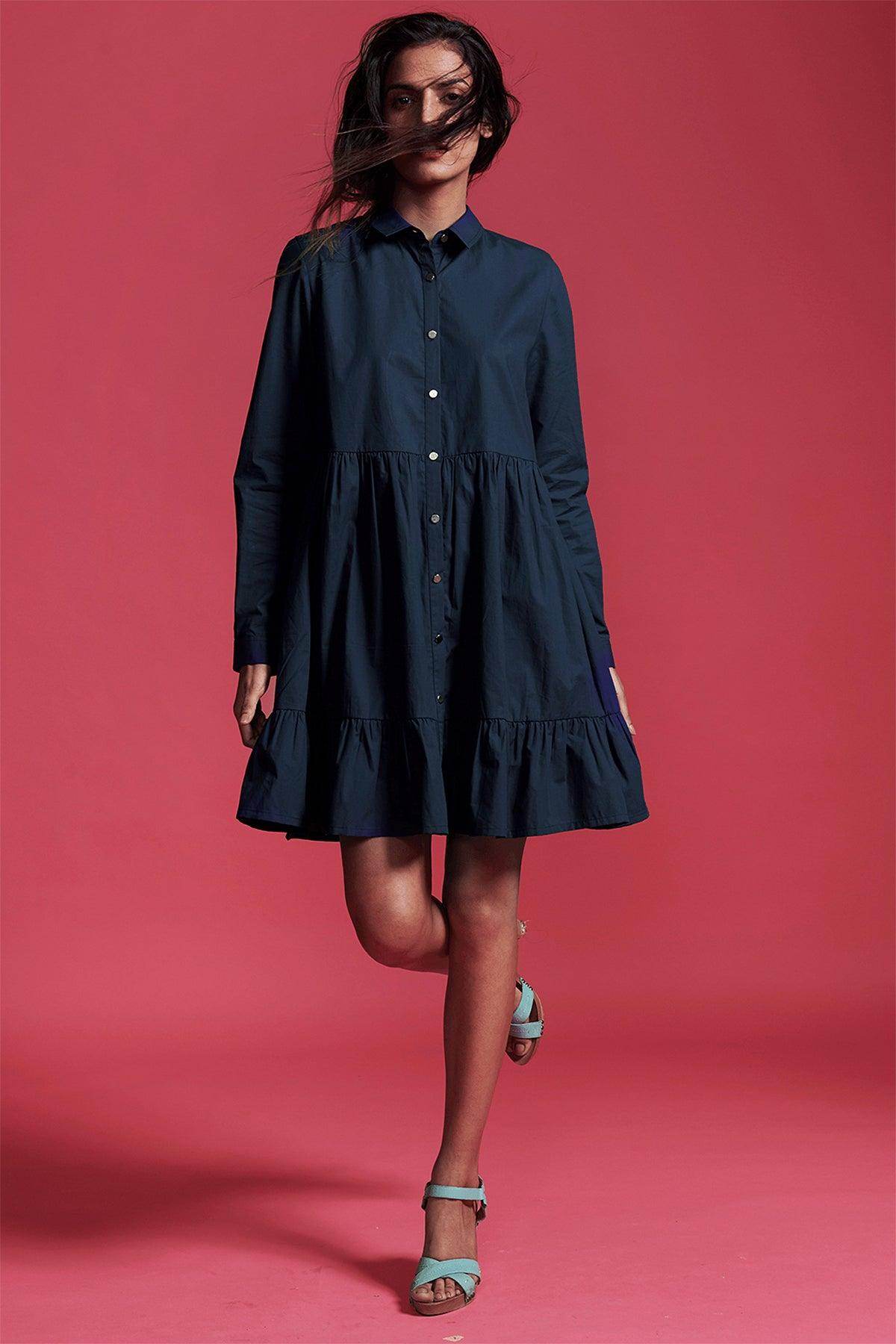 TIERED POPLIN MINI - dash and dot