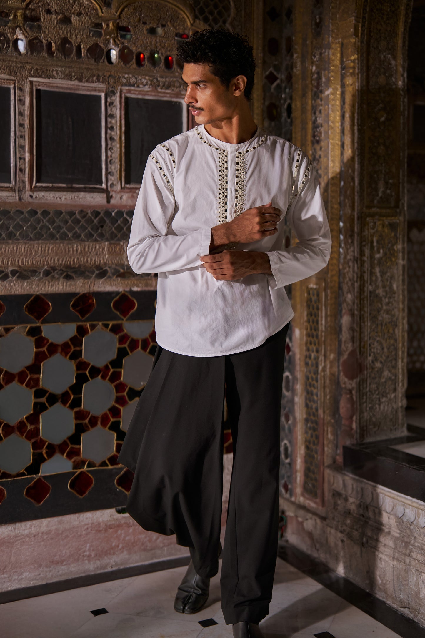 ASYMMETRICAL BLACK PANT