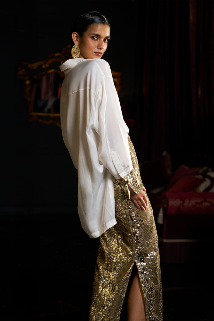 MIRROR AND SEQUIN SKIRT SET dash and dot