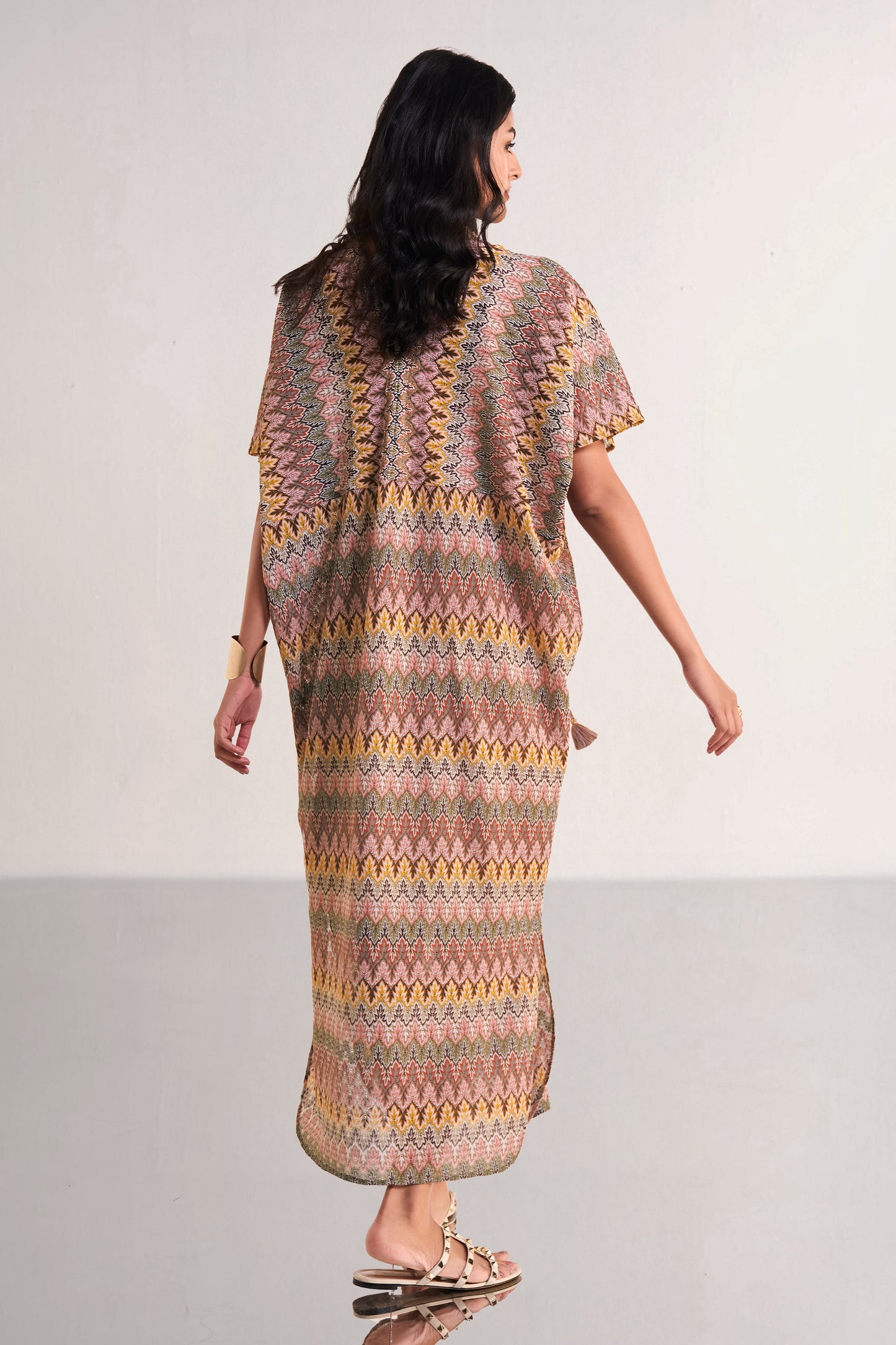 MULTICOLOUR CROCHET KNIT MAXI