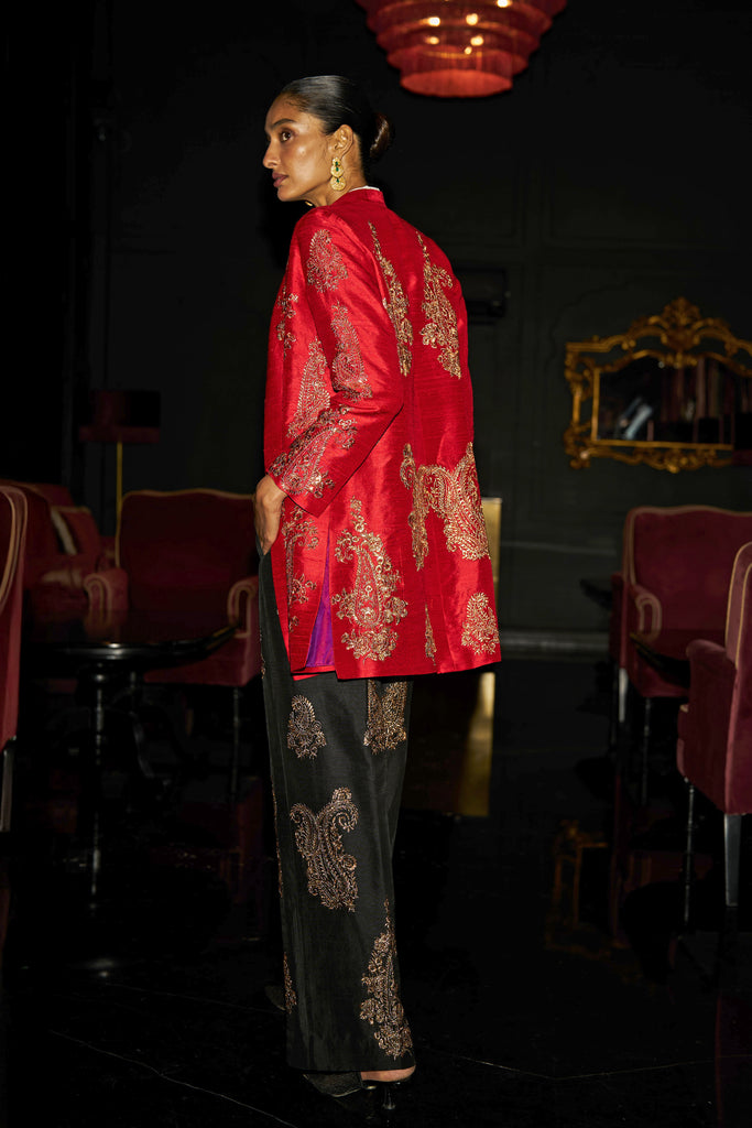 EMBROIDERED PAISLEY JACKET dash and dot