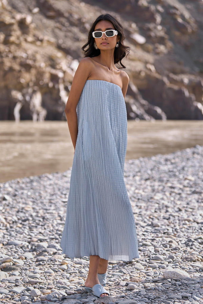 CRUSHED CRINKLED MIDI - dash and dot dash and dot