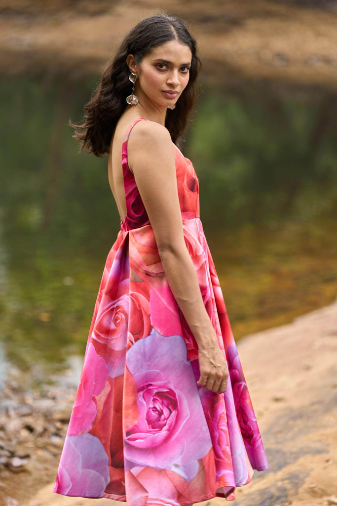 FLORAL FLARE DRESS - dash and dot dash and dot