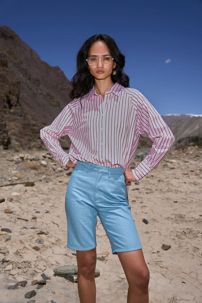 SHIMMER DENIM SHORTS dash and dot